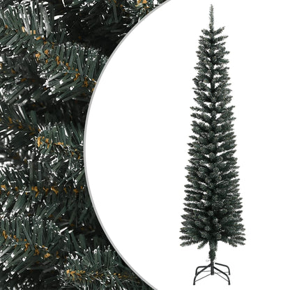 Artificial Slim Christmas Tree With Stand Green Pvc