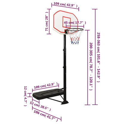 Basketball Stand 258-363 Cm Polyethene