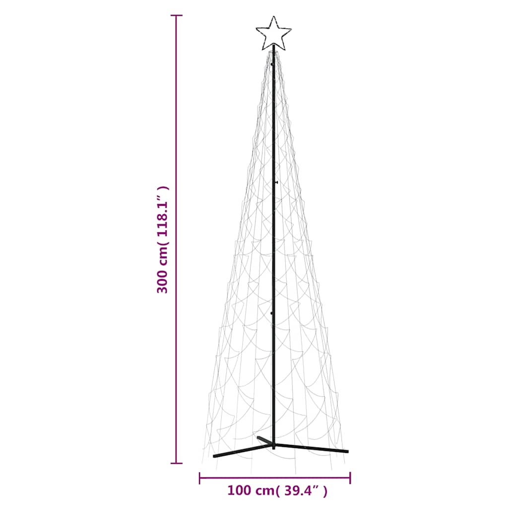 Christmas Cone Tree 500 Leds 100X300 Cm