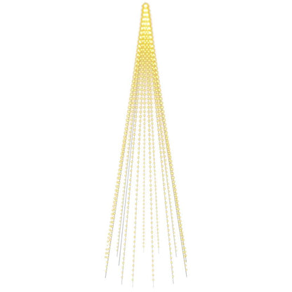 Christmas Tree On Flagpole Warm White 732 Leds 500 Cm