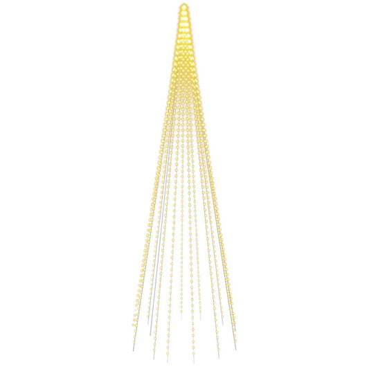 Christmas Tree On Flagpole Warm White 732 Leds 500 Cm