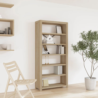 5-Tier Bookcase 80X30X Solid Wood Acacia