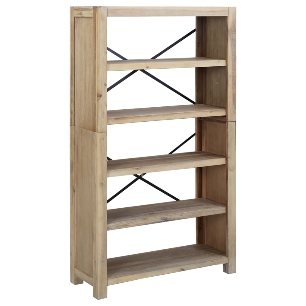 5-Tier Bookcase 80X30X Solid Wood Acacia