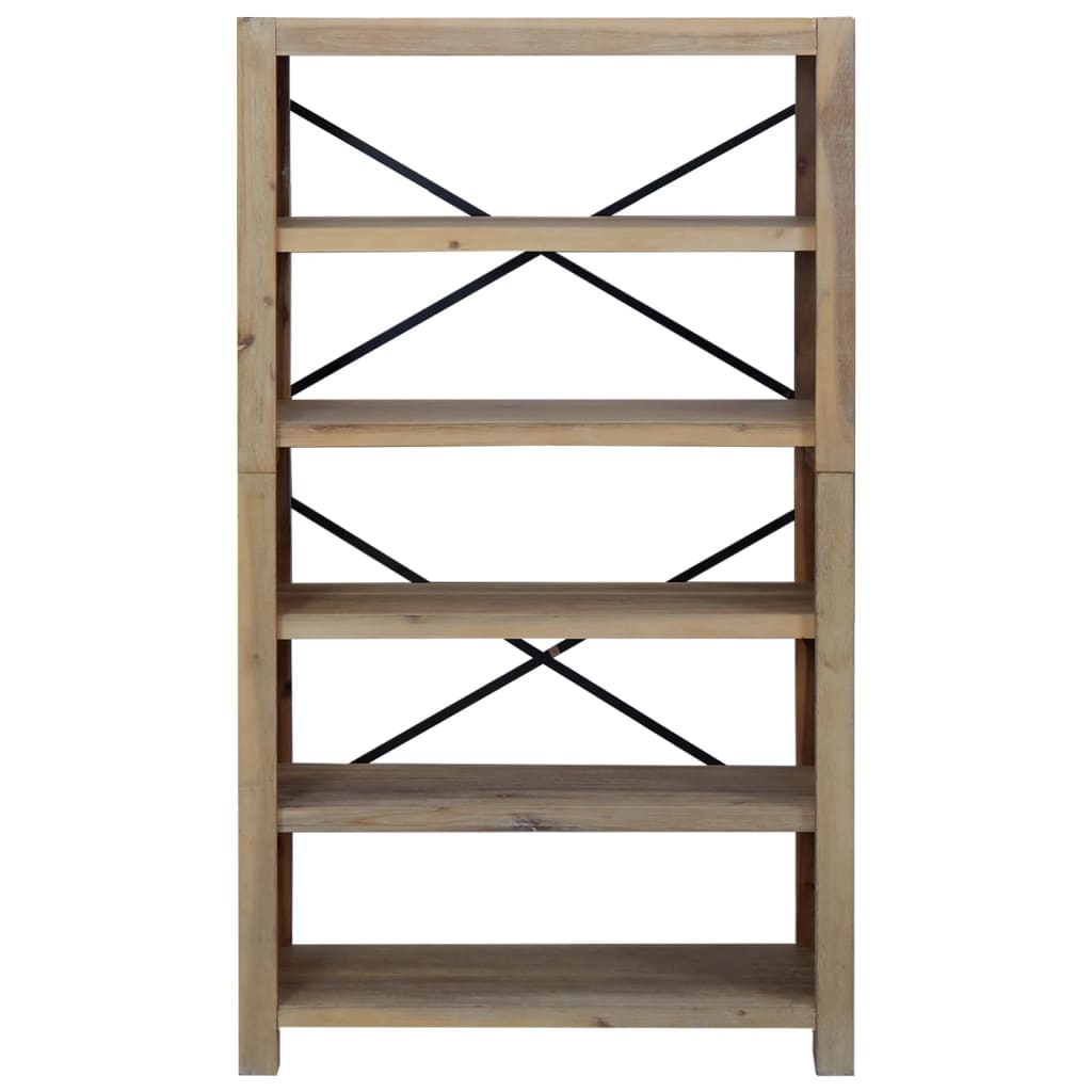 5-Tier Bookcase 80X30X Solid Wood Acacia