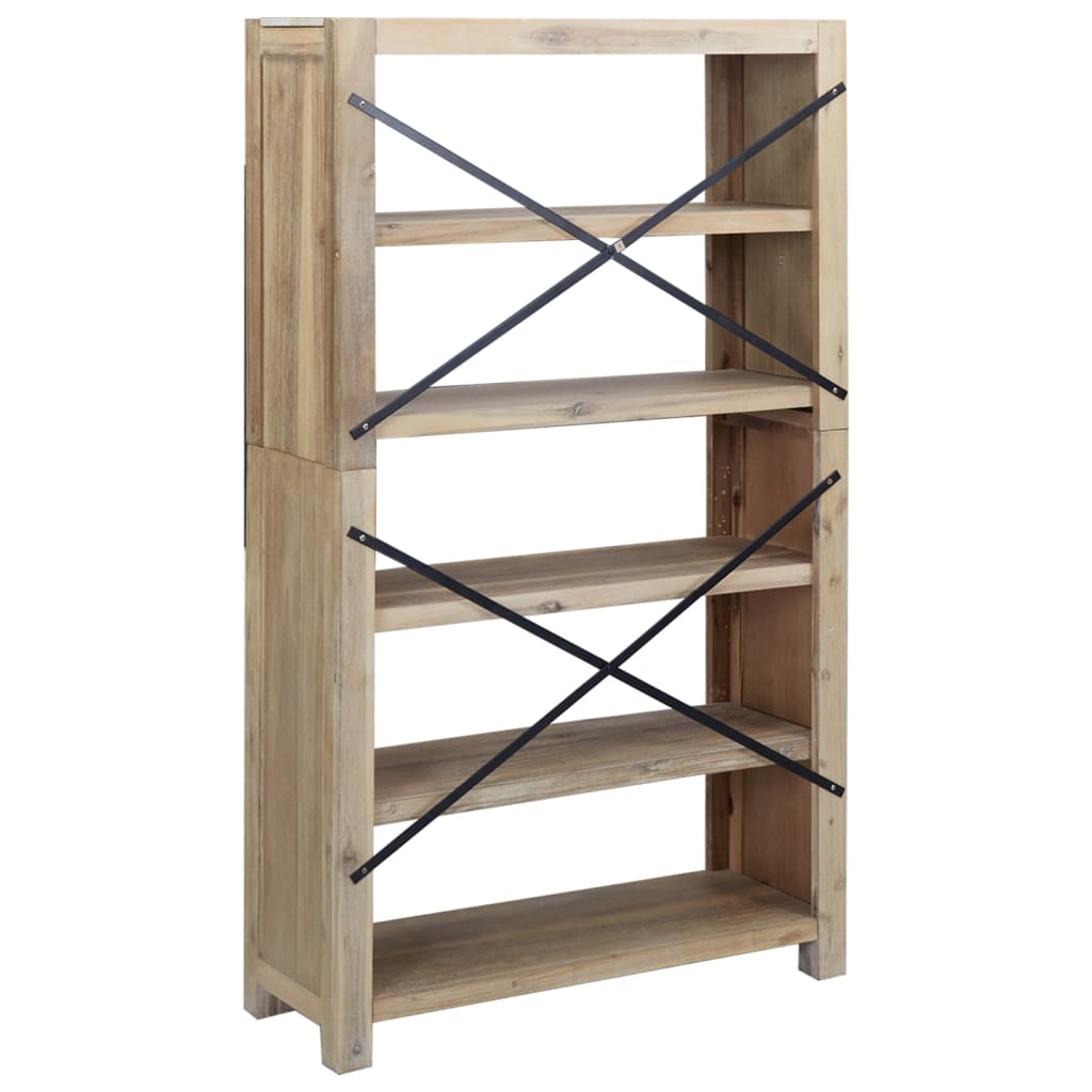 5-Tier Bookcase 80X30X Solid Wood Acacia