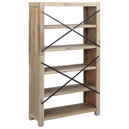 5-Tier Bookcase 80X30X Solid Wood Acacia