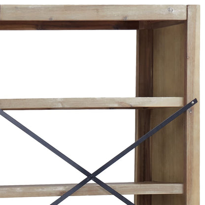 5-Tier Bookcase 80X30X Solid Wood Acacia