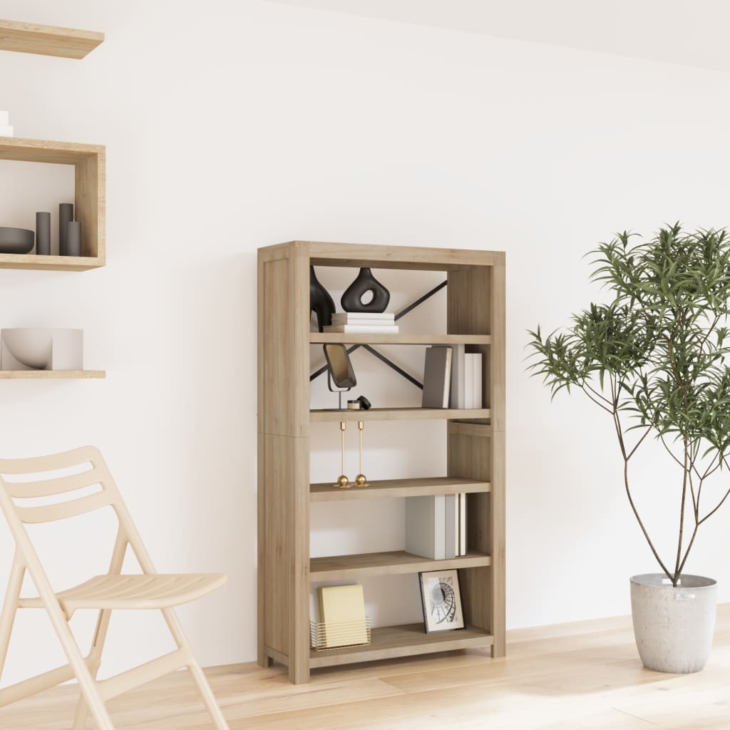 5-Tier Bookcase 80X30X Solid Wood Acacia