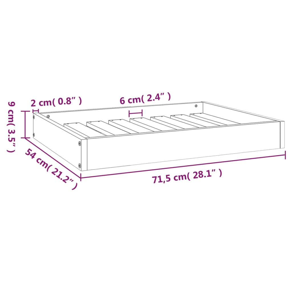 Dog Bed Solid Wood Pine