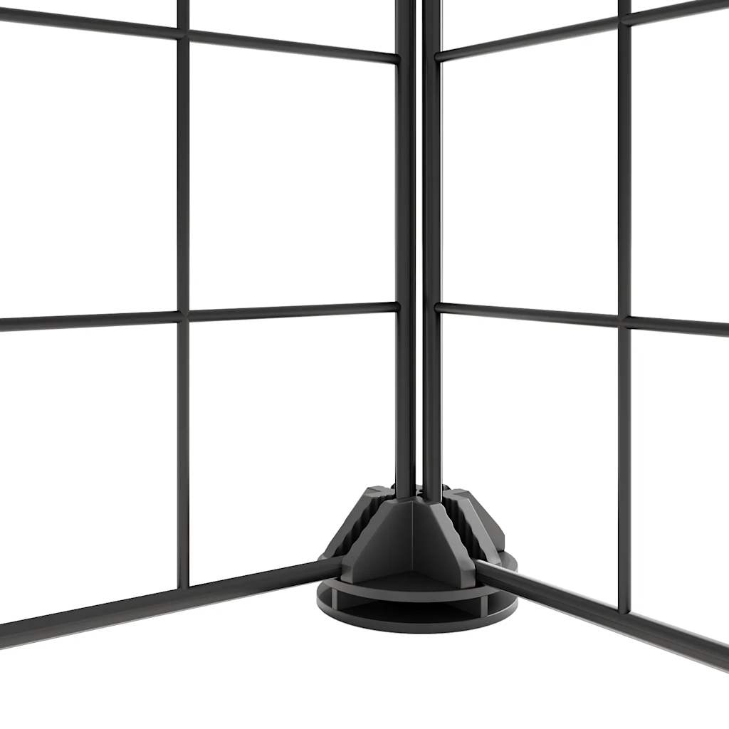 8-Panel Pet Cage Black 35X35 Cm Steel