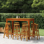 Bar Stools 4 Pcs Solid Acacia Wood