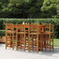 Bar Stools 4 Pcs Solid Acacia Wood