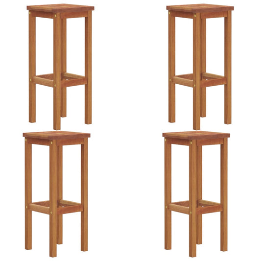 Bar Stools 4 Pcs Solid Wood Acacia