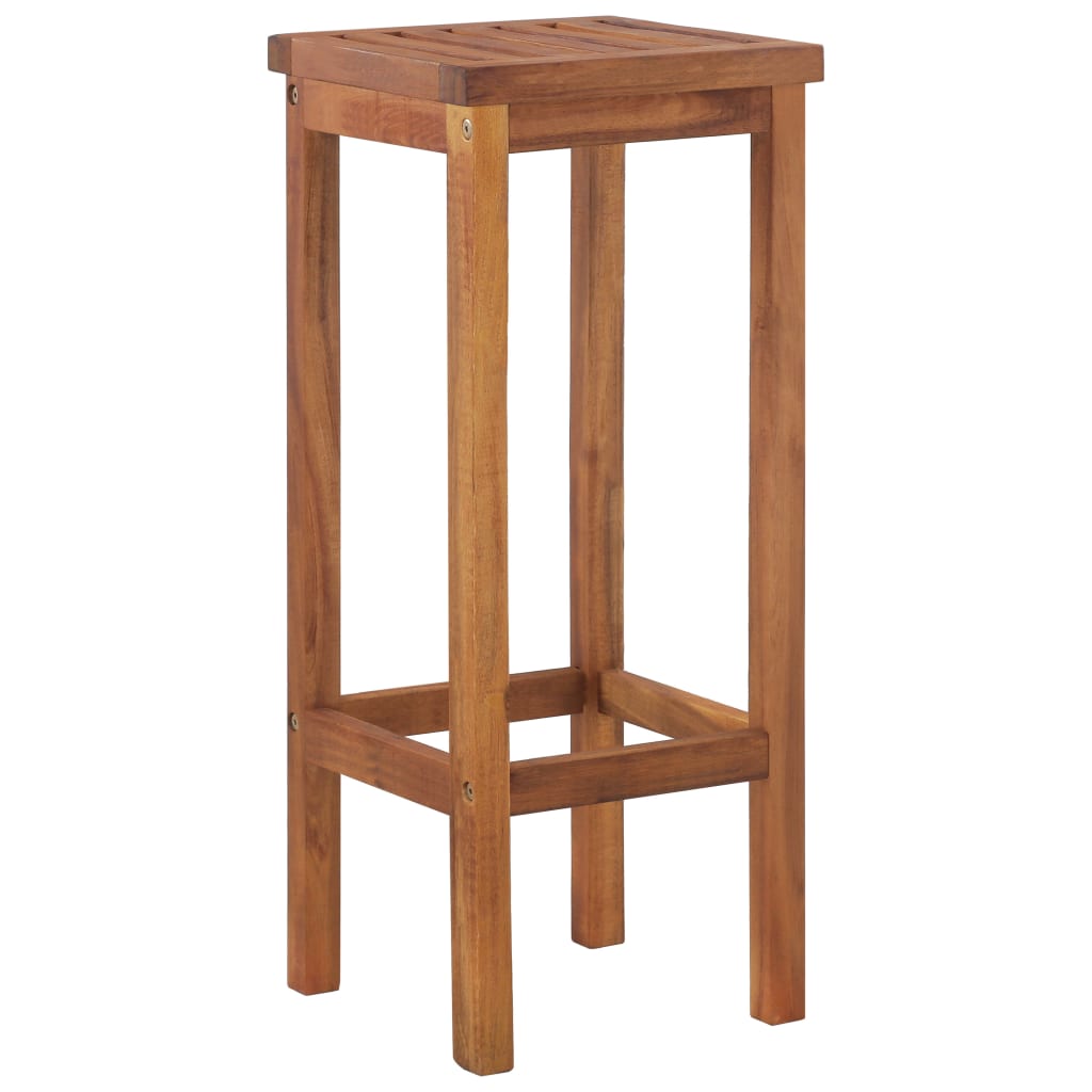 Bar Stools 4 Pcs Solid Wood Acacia