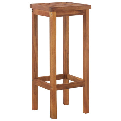 Bar Stools 4 Pcs Solid Wood Acacia