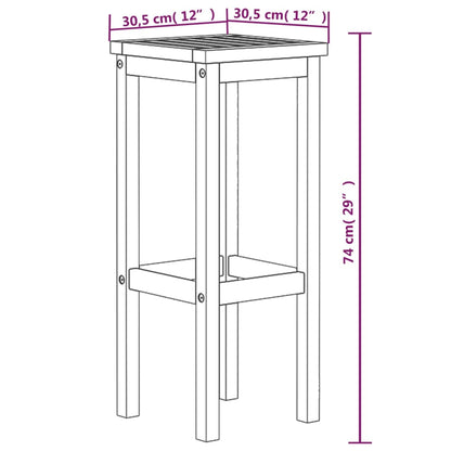 Bar Stools 4 Pcs Solid Wood Acacia