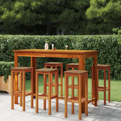 Bar Stools 4 Pcs Solid Wood Acacia