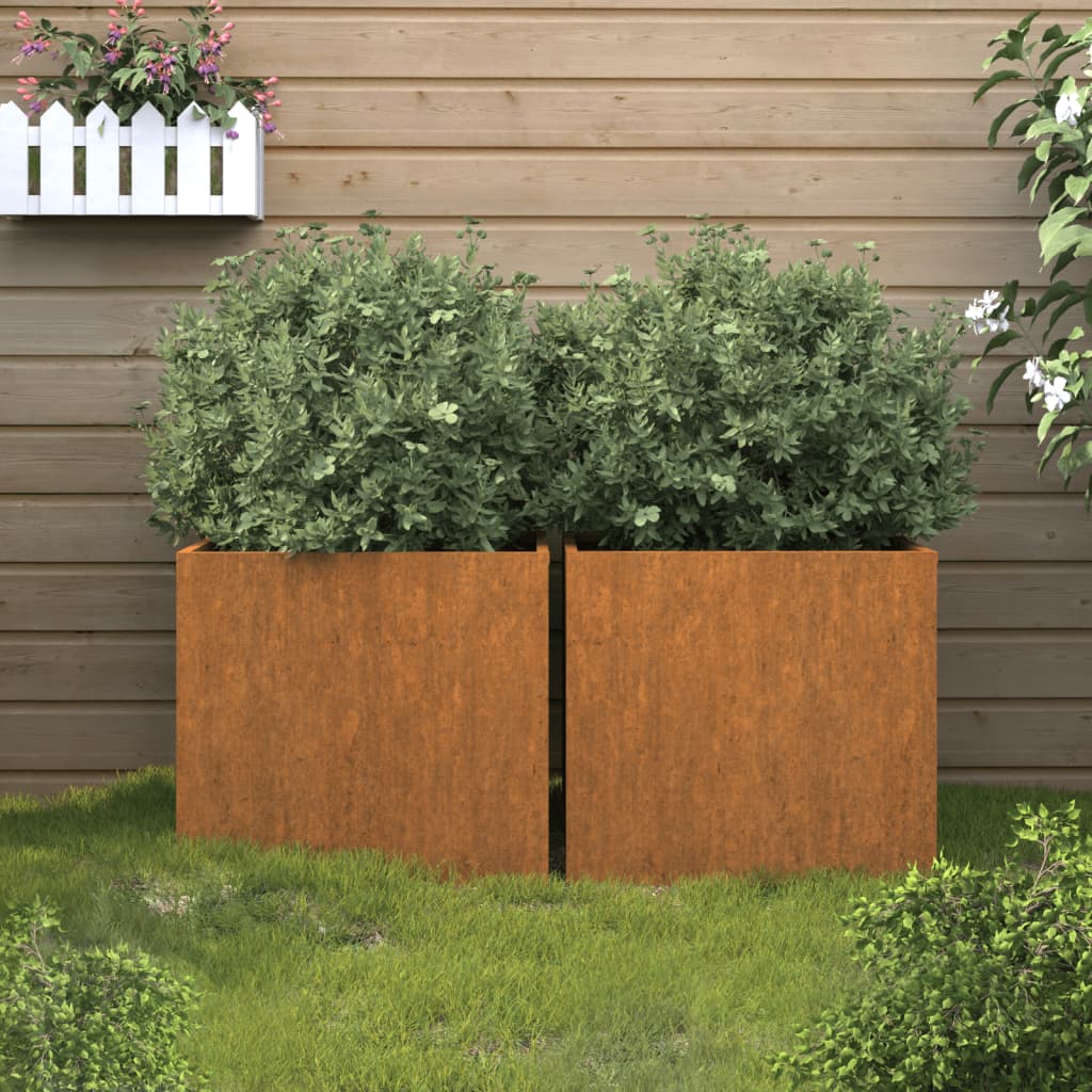 Planter Silver Galvanised Steel