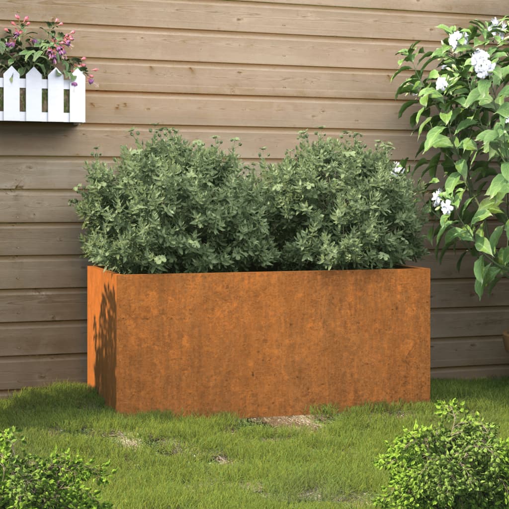 Planter Silver Galvanised Steel