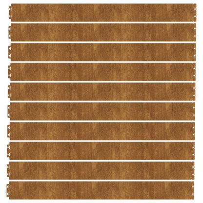 Lawn Edgings 10 Pcs Flexible Corten Steel