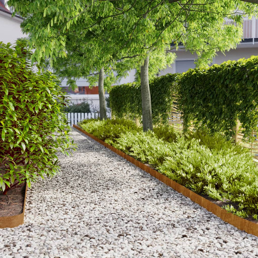 Lawn Edgings 10 Pcs Flexible Corten Steel