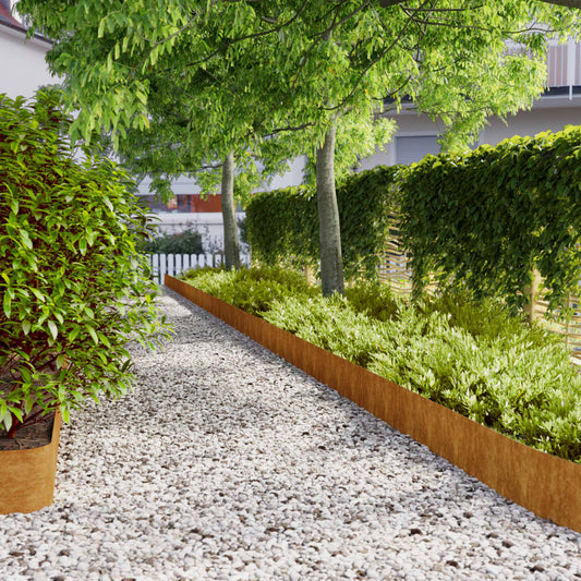 Lawn Edgings 10 Pcs Flexible Corten Steel