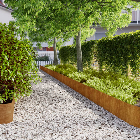 Lawn Edgings 10 Pcs Flexible Corten Steel