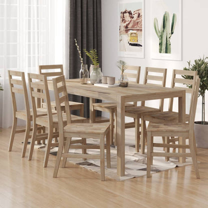 Dining Chairs 2 Pcs Solid Acacia Wood
