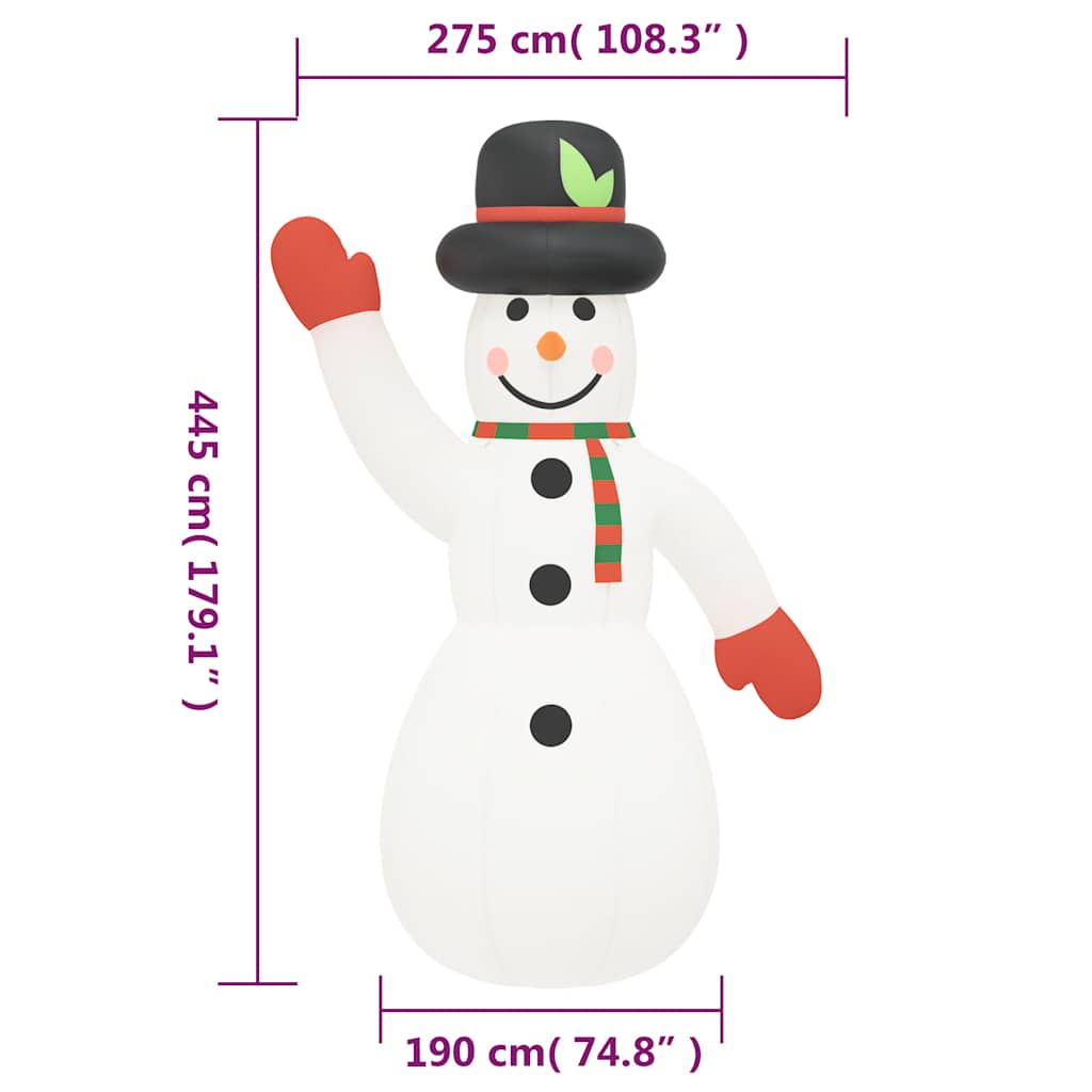 Christmas Inflatable Snowman With Leds