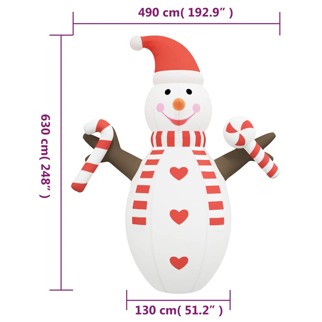 Christmas Inflatable Snowman With Leds