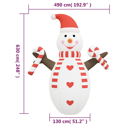 Christmas Inflatable Snowman With Leds