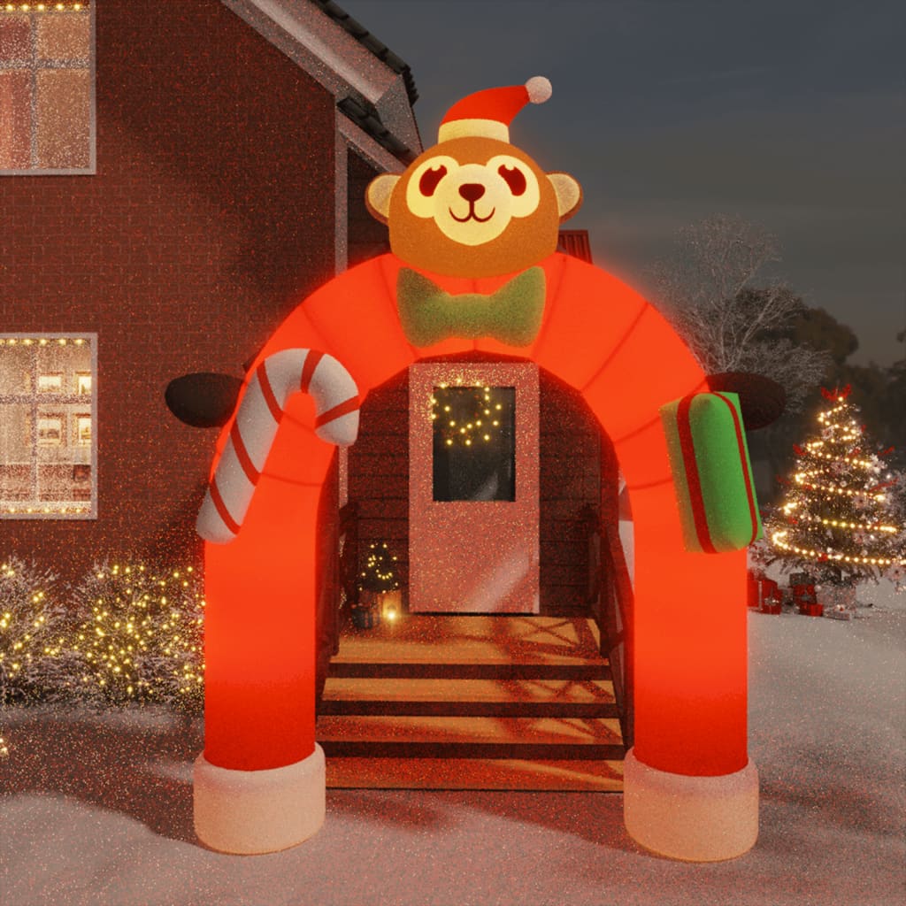Christmas Inflatable Santa & Snowman Arch Gate Led 270 Cm