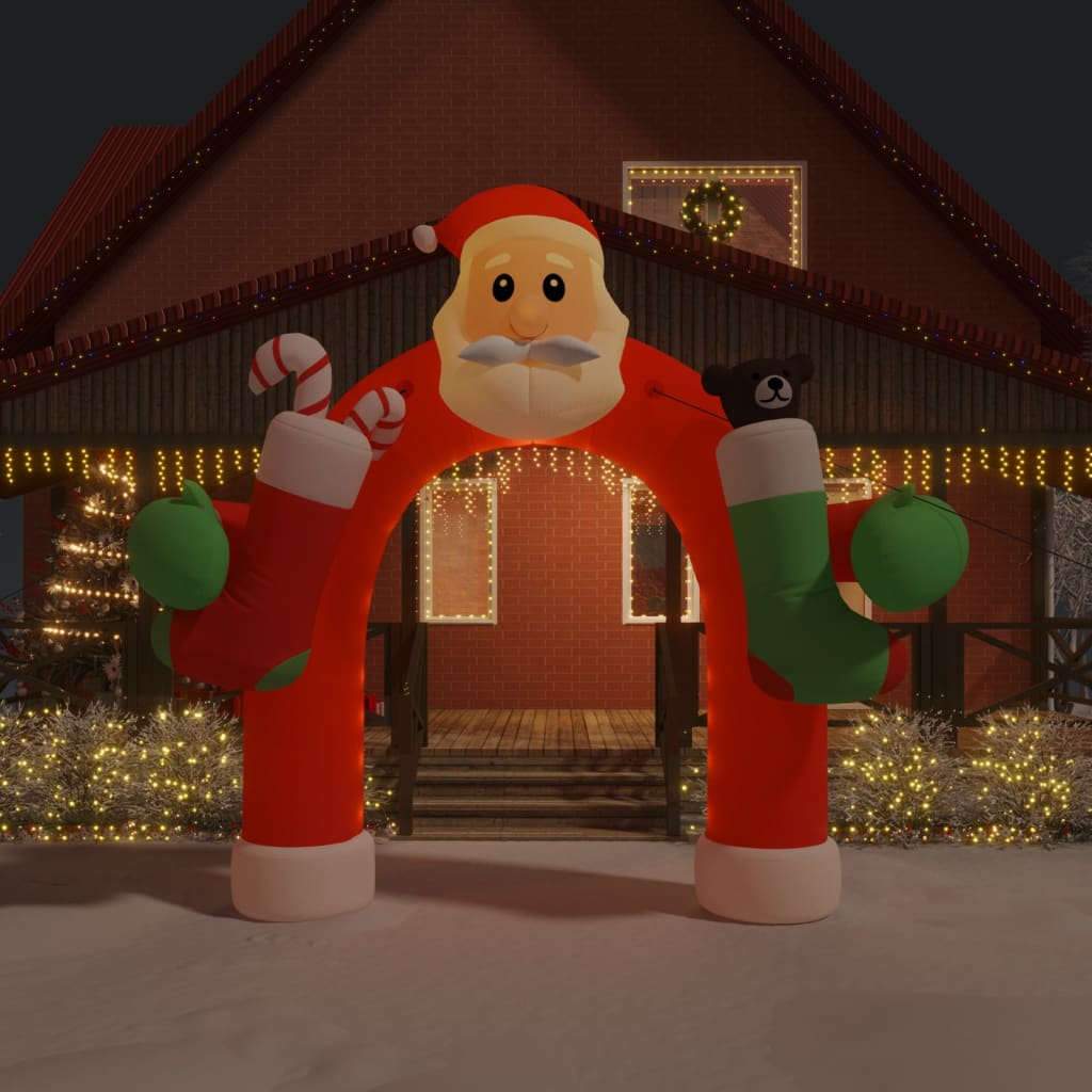 Christmas Inflatable Santa & Snowman Arch Gate Led 270 Cm