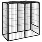 10-Panel Dog Playpen Black 50X100 Cm Powder-Coated Steel