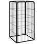 8-Panel Dog Playpen Black 50X100 Cm Powder-Coated Steel
