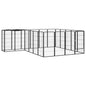 10-Panel Dog Playpen Black 50X100 Cm Powder-Coated Steel