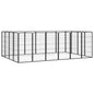 8-Panel Dog Playpen Black 50X100 Cm Powder-Coated Steel