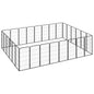 8-Panel Dog Playpen Black 50X100 Cm Powder-Coated Steel