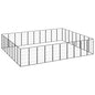 8-Panel Dog Playpen Black 50X100 Cm Powder-Coated Steel