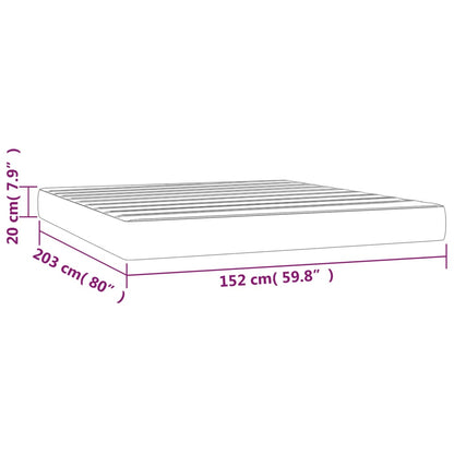 Pocket Spring Bed Mattress Medium 152X203X20 Cm Queen Faux Leather