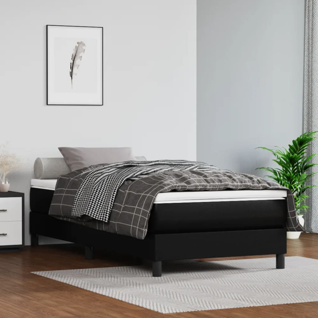 Pocket Spring Bed Mattress Medium 152X203X20 Cm Queen Faux Leather