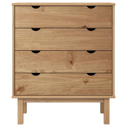 Drawer Cabinet Otta 76.5X39.5X90Cm Solid Wood Pine