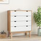 Drawer Cabinet Otta 76.5X39.5X90Cm Solid Wood Pine