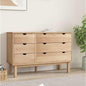 Drawer Cabinet Otta Brown&White 111X43X73.5 Cm Solid Wood Pine