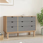 Drawer Cabinet Otta Brown&White 111X43X73.5 Cm Solid Wood Pine