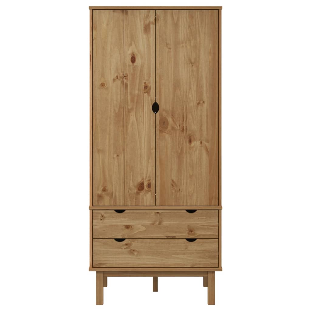Wardrobe Otta 76.5X53X172 Cm Solid Wood Pine