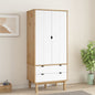 Wardrobe Otta 76.5X53X172 Cm Solid Wood Pine