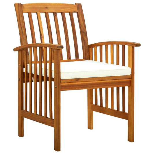 Garden Dining Chairs 4 Pcs With Cushions Solid Wood Acacia