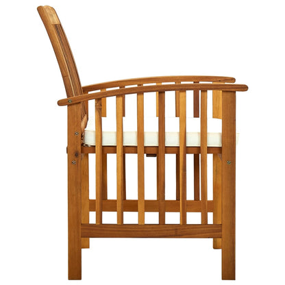 Garden Dining Chairs 4 Pcs With Cushions Solid Wood Acacia