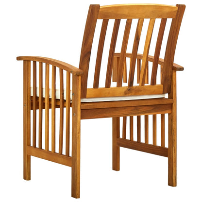 Garden Dining Chairs 4 Pcs With Cushions Solid Wood Acacia